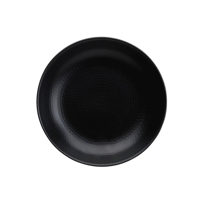 Avet Plato Hondo 21 cm - 6 Unidades - Colección Lohan Black con Relieve de Pavimento de Adoquines Negros, Acabado Semi Mate Avet Plato Hondo 21 cm - 6 Unidades - Colección Lohan Black con Relieve de Pavimento de Adoquines Negros, Acabado Semi Mate